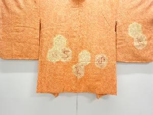 アンティーク　本総絞り亀甲に波・抽象模様絵羽織